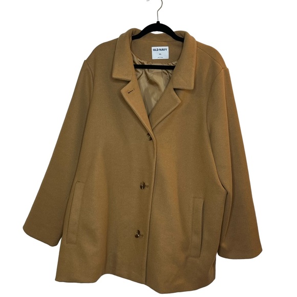 OLD NAVY Coat Camel Brown Tan Peacoat XXL extra large Jacket - Picture 3 of 8